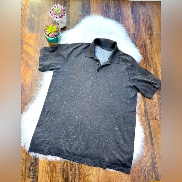 Lululemon Mens Tech Polo Dark Gray Sz L - Picture 1 of 7